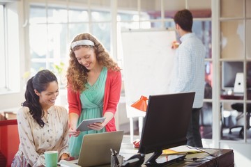 Business people working together