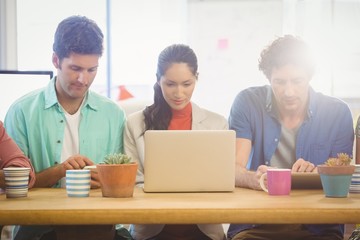 Business people working together