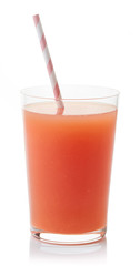 Glass of fresh grapefruit juice