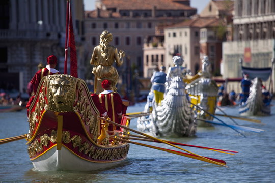 Historical water pageant during the Regata Storica 2009, Venice, Veneto