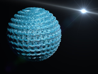 Pianeta terra, palla di lana, gomitolo nello spazio © Naeblys