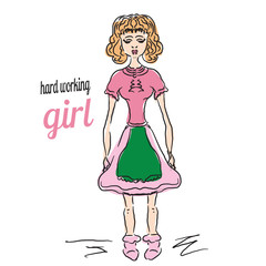 Concept of a tired girl, wife,mother