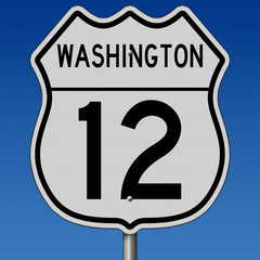 Washington highway 12 sign