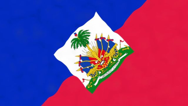 Flag of Haiti. Official Haiti flag. Waving Hait flag. Copa America
