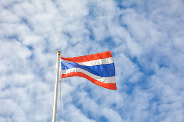 Thailand flag background sky