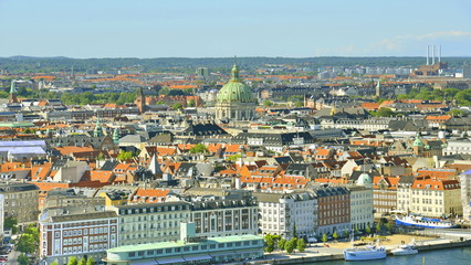 Fototapeta na wymiar View of the Copenhagen,Denmark