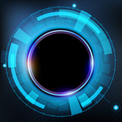 Technology futuristic HUD interface. Abstract background. Stock