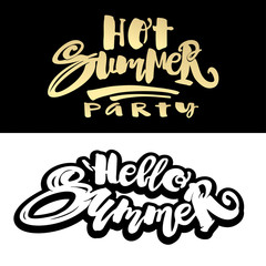 Summer concept hand lettering motivation poster.