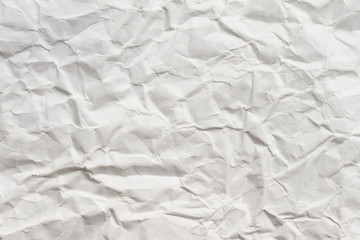 White crumpled paper texture sheet of paper.