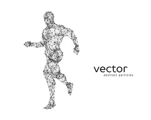Obraz na płótnie Canvas Vector illustration of running man.