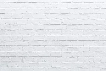 Crédence de cuisine en verre imprimé Mur de briques A white brick wall
