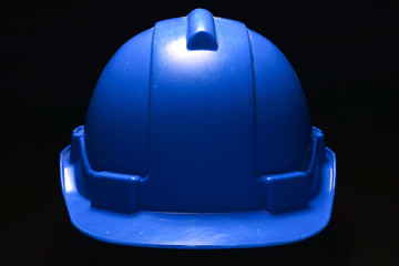 Safety helmet on black background
