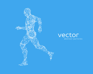 Vector illustration of running man.