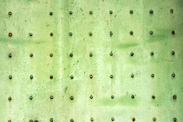 Old faded green metal background texture