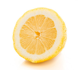 half lemon isolated