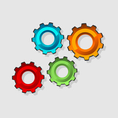 Mechanism concept illustration. Cogwheel gear mechanism concept illustration.
