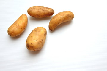 potato on white background