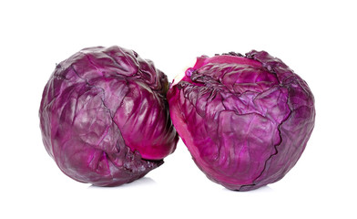 red cabbage isolated on the white background