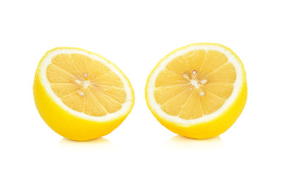Sliced of lemon isolated