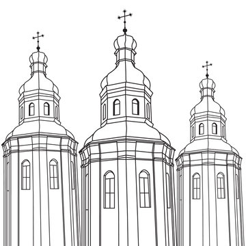 vector image of the dome of the church