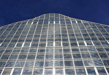Fototapeta na wymiar Horizontal modern greenhouse background