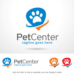 Pet Center Logo Template Design Vector