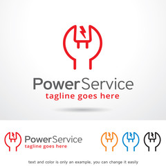 Power Service Logo Template Design Vector