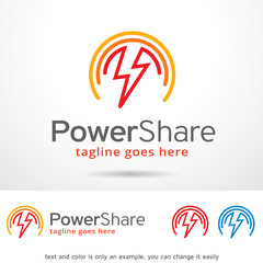 Power Share Logo Template Design Vector