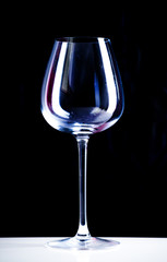 Elegant red wine glass
