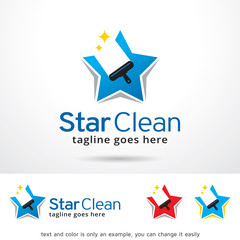 Star Clean Logo Template Design Vector