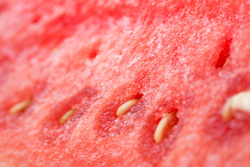 watermelon with seeds close up