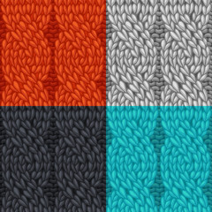 Vector set of seamless cable patterns.