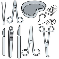 vector set of surgical instrument