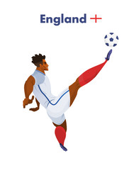 England nationality footballer, Vector illustration