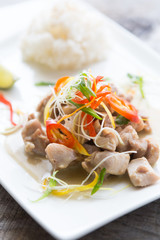 Fried chicken with rice