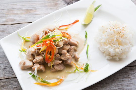 Fried chicken with rice