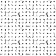Gray dots on white, abstract seamless pattern