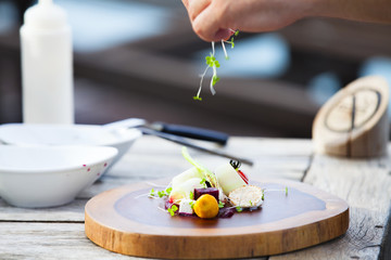 Luxury restaurant menus