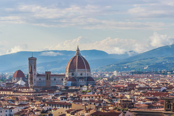 Cathedral of Florence,Duomo,Cathedral of Florence Italy, View from the Michelangelo's Piazza