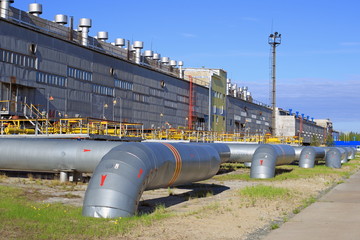 Big metal gas pipes