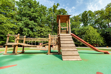 Childrens playground area in city park