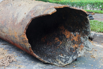 700 mm cast iron water pipe broken by water hammer
