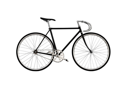 Fototapeta City bicycle fixed gear isolated on white background.