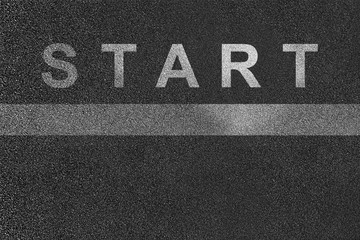 Start written on running track