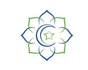 Modern Mosque Logo Symbol - Islamic Pattern Dome