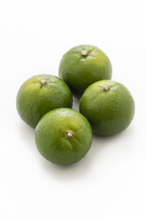 isolated green lemon

