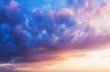 Naklejka na ściany i meble sky clouds pastel tones, morning evening sunset sunrise