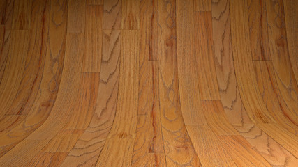 3D illustration of empty wooden studio