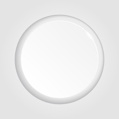 White circle empty banner on white background.