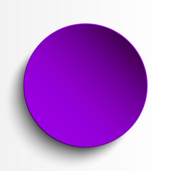 Purple circle empty banner on white background.